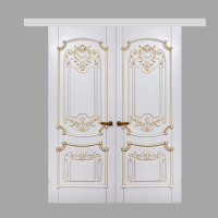 Подвійні розсувні двері Barocco  з масиву ясена. Photo 1